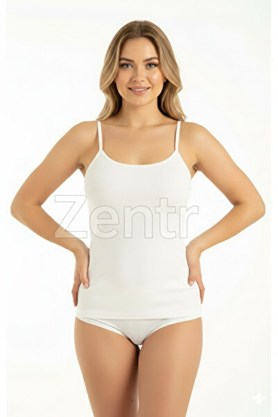 Bambu Zentr 700 Kadın İnce Askılı Atlet İpeksi Dokulu Terletmez İkinci Ten Hi...