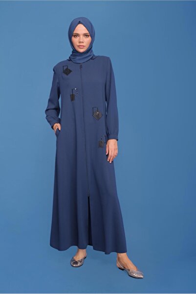 Alvina PULLU NAKIŞLI CEP DETAYLI PARDESÜ 10359