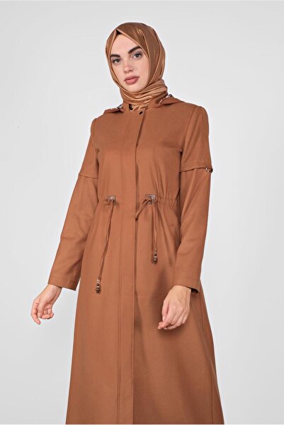 Alvina معطف بقلنسوة برباط على الخصر - 10284