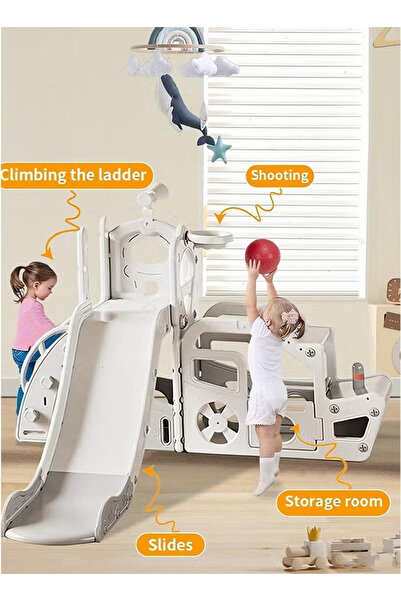 Yoawllty Space & Ship Babytronic Toddler Slide Set, Indoor Outdoor Playground...