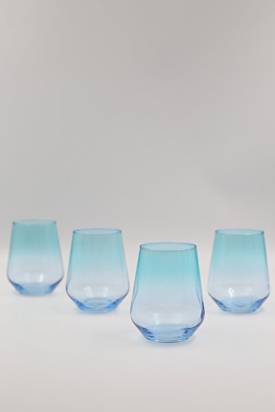 Rakle Marseille Set of 4 Water Glasses Blue-Turquoise 425 Cc