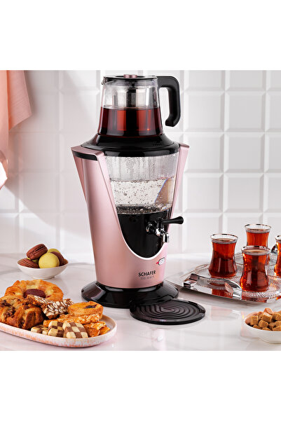 Schafer Tee Haus New Generation Electric Glass Samovar-Rosegold