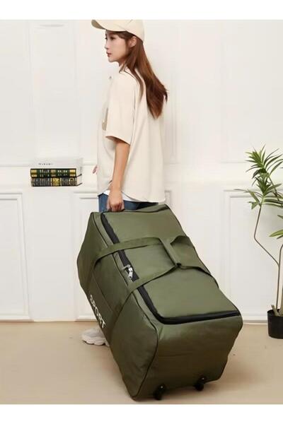 DOMEET حقيبة سفر خفيفة الوزن مع سعة تحميل كبيرة، قابلة للطي مع عجلتين