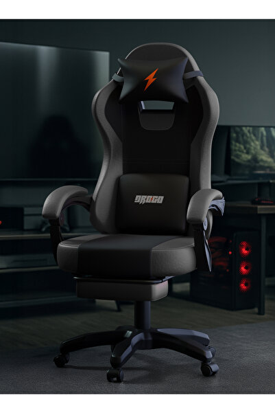 DROGO كرسي ألعاب مريح مزود بمسند للقدمين، ومسند ذراع قابل للتعديل، ومسند ظهر ...