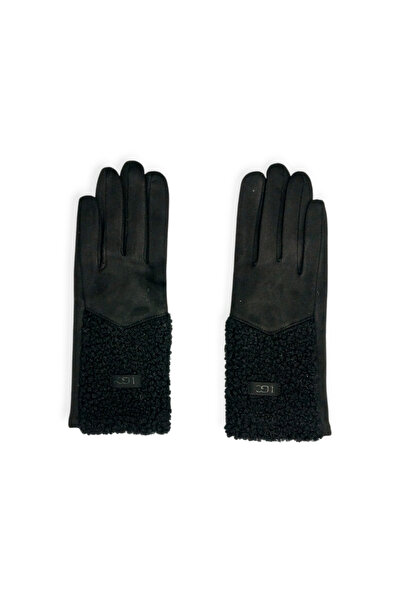 Mustran Mănuși de femeie din catifea cu blană, elegante, calde, din pluș, cad...