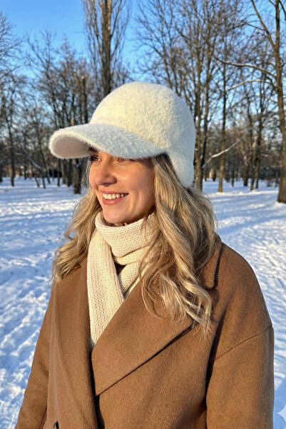 Modex Căciulă de protecție pentru urechi cu textura moale de culoare cremă