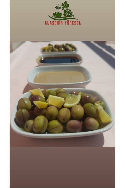 Alaşehir Yöresel 2025 Sezonu Tirilye Çizik Yeşil Zeytin KG