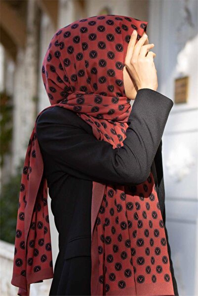 Vissona ȘAL DE MĂTĂS MEDINA DE LUX CU MODEL MONOGRAMĂ MARO - CULOARE NEGRU 75...