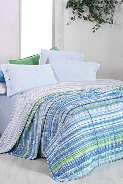 Sarev Viola Blue Double Pique Set - 100% Cotton