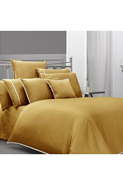 Sarev Sartoria Yellow Double Cotton Satin 500 Tc Duvet Cover Set