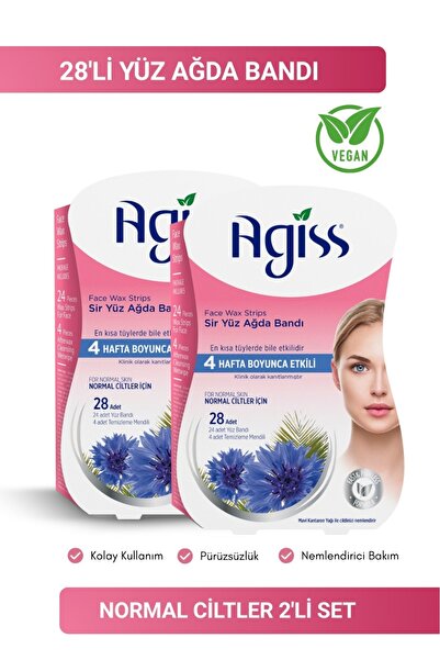 AGISS Sir Yüz Ağda Bandı 28'li Normal Ciltler 2'li set