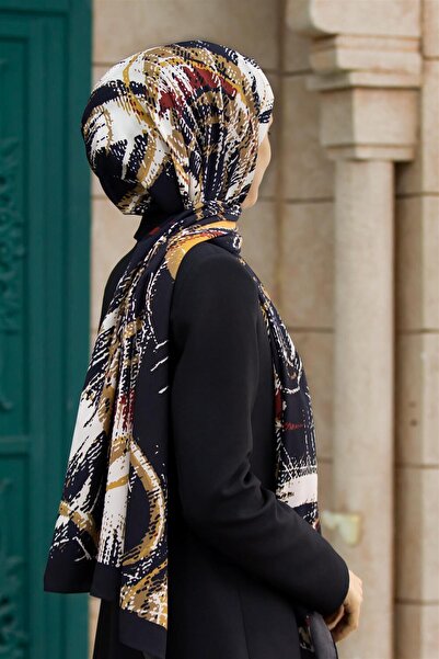 Vissona LÜKS MEDİNE İPEĞİ DEGRADELİ ÇİZGİ DESENLİ BORDO RENKLİ 75X195 KIRIŞMA...