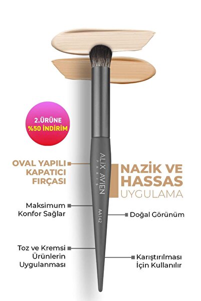 Alix Avien Oval Yapılı Kapatıcı Fırçası - Round Brush AA142