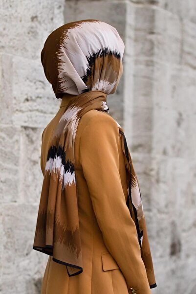 Vissona Kadın Lüks Medine Ipeği Şal Bej-4