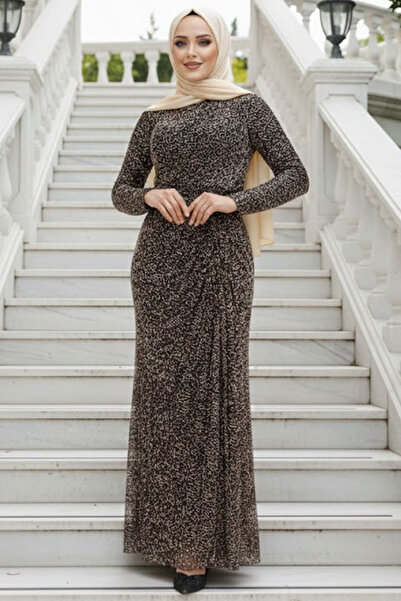 Neva Style Beading Embroidered Black Hijab Evening Dress 50341S