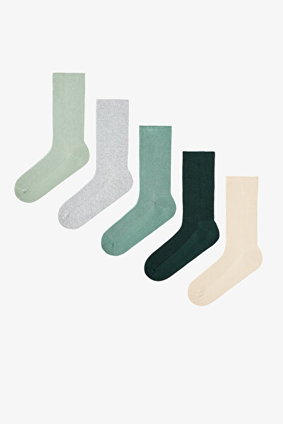Penti 5 Pairs of Cotton Ribbed Colorful Socks