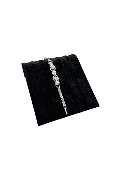 MeGass Dekor قماش سويدي أسود - حامل بصمة سوار 23/16 سم