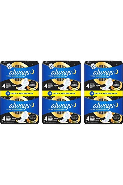Always Set 3 BUCATI ABSORBANTE 12BUC ULTRA SECUR NOAPTE