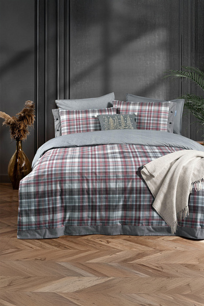 Sarev Gordon Gray Single 100% Cotton Fancy Dream Duvet Cover Set