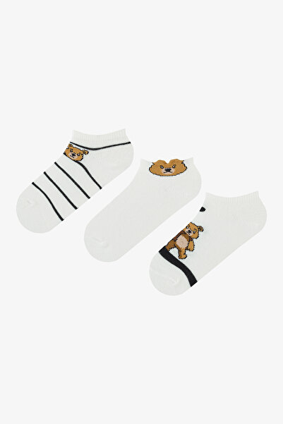 Penti Girl's Lovely Bear 3-Piece Booties Socks