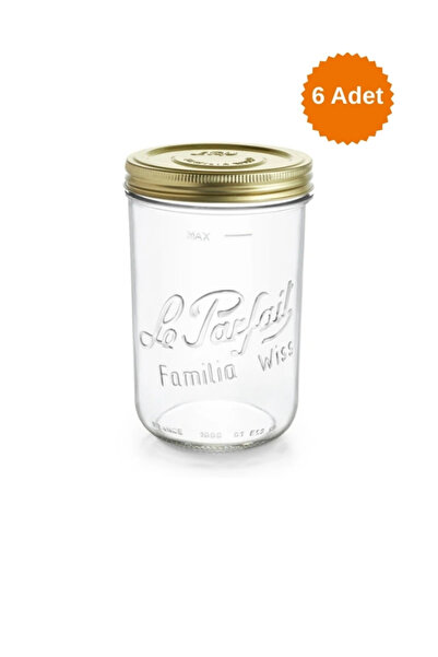 Le Parfait Familia Wiss Cam Kavanoz Sızdırmaz Kapaklı 1000ml - 6 Adet