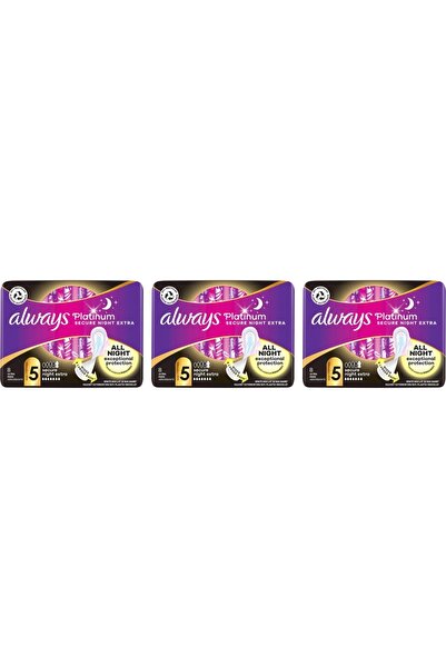 Always Set of 3 ABSORBENT PAD 8PCS PLATINUM ULTRA NIGHT EXTRA