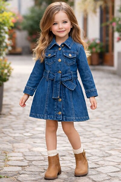 Ysferbutik Girl's Denim Dress
