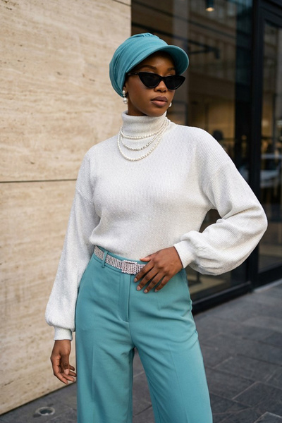 Aisha's Design Șapcă cu vizor, verde mentă, B-73A