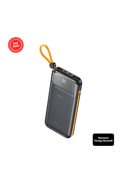 ROSSTECH Rs-500 20.000mah 22.5W PD Powerbank Dijital Ekranlı 6 Portlu Dahili ...