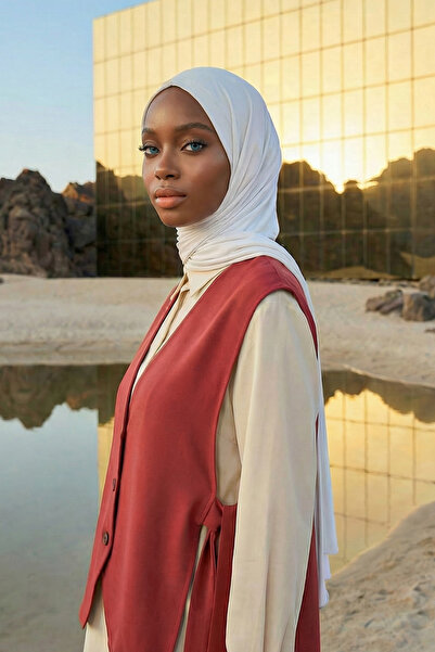 Aisha's Design Combed Cotton Boneli Ready-Made Combed Cotton Hooded Shawl Two...