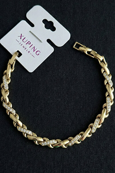 Modacaprea Xuping 14K 17+2cm Taşlı Sonsuzluk Kadın Bileklik Kadın Karamaz Bil...