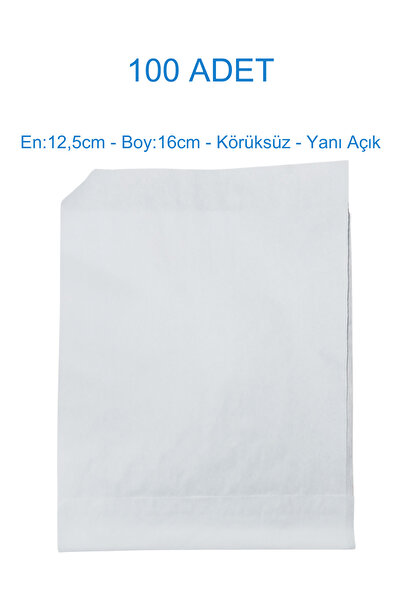 Azazgelsin 100 Adet Küçük Hamburger Tatlı Kese Kağıdı-Beyaz Yağlı Kağıt-(EN:1...