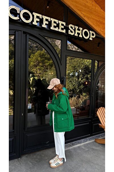 MADAME MELEK Γνήσιο εμπορικό σήμα, κοντό παλτό Teddy με χοντρή επένδυση, μπου...