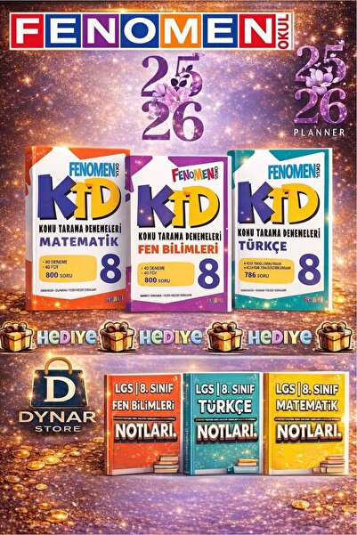 Fenomen Yayıncılık Fenomen 8.Sınıf Matematik Türkçe Fen Konu Tarama Denemesi ...