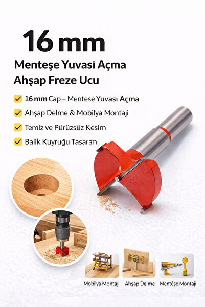 SENBANG 16 mm Menteşe Yuvası Açma Ahşap Freze Matkap Ucu Panç