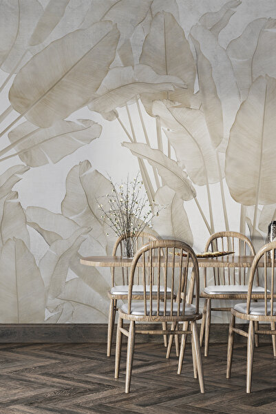 dreamwall Tropik Yaprak Desenli Silinebilir Kumaş Duvar Kağıdı En X Boy - Ev ...