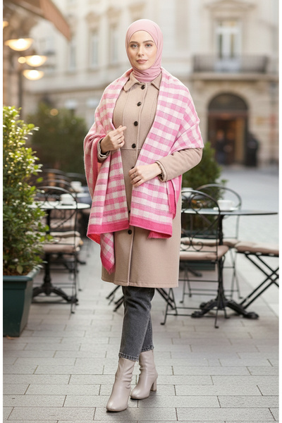 sefamerve Σάλι ώμου 1075-01 Ροζ