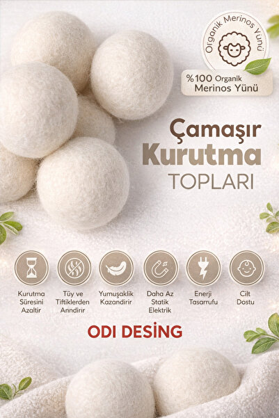 Genel Markalar 3 Adet Doğal Çamaşır Yün Kurutma Topu Yumuşatıcı İçin Kurutma ...