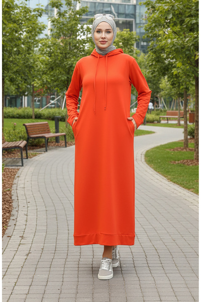 sefamerve Narancssárga kapucnis sportruha - 0190-02, két szál