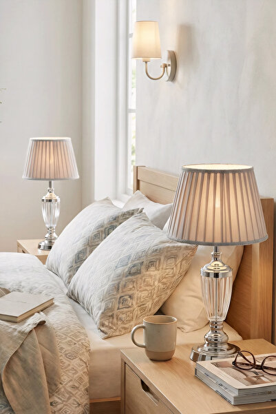 AbajurAksesuar Jasmin 2li Gümüş Abajur