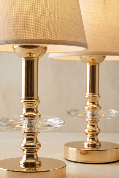 Genel Markalar Galaxy Gold-krem Abajur 2 Adet