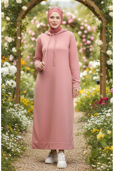 sefamerve Sportkleid mit Kapuze aus getrockneten Rosen - 0190-16, zweifädig