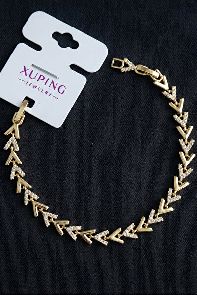Modacaprea Xuping 14K V Çavuş Model Taşlı Kadın Xuping Bileklik I 17+2 cm Alt...