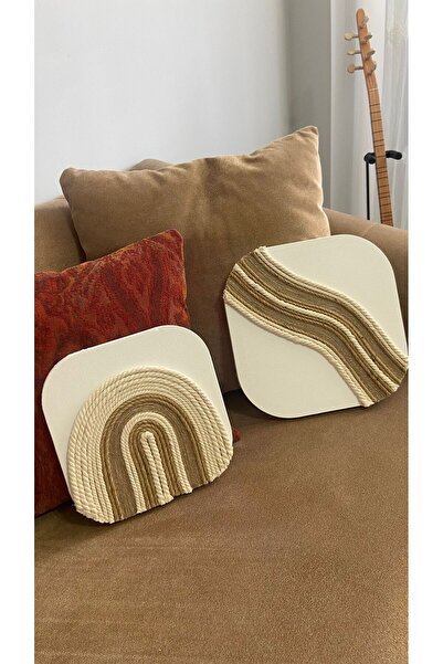 özgenç Bohem Yuvarlak Köşe Tablo Duvar Aksesuar 2li  25*25 / 30*30