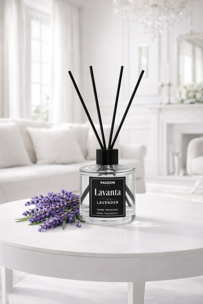 LE PASSİON PERFUME Lavanta Kokulu Bambu Çubuklu Oda Kokusu Kalıcı Ev & Banyo Için Etkili Bambu Çubuğu Ortam Kokusu