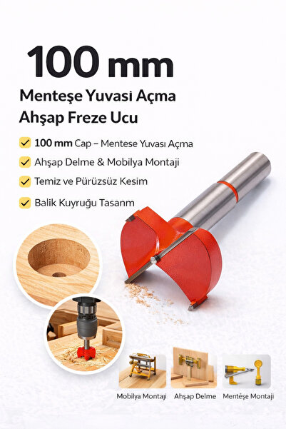 SENBANG 100 mm Menteşe Yuvası Açma Ahşap Freze Matkap Ucu Panç