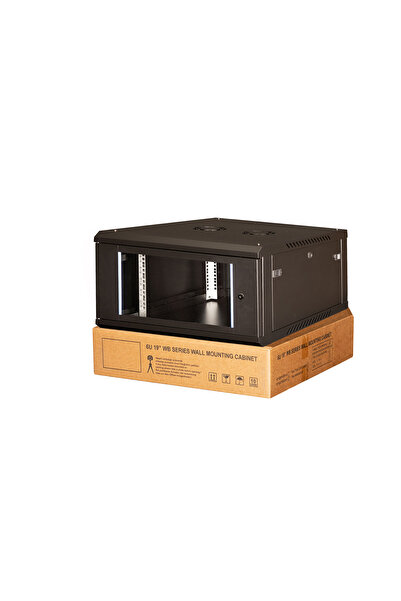 Lande - خزانة رف مثبتة على الحائط مقاس 6U مقاس 19 بوصة - العرض: 600 مم |   ال...