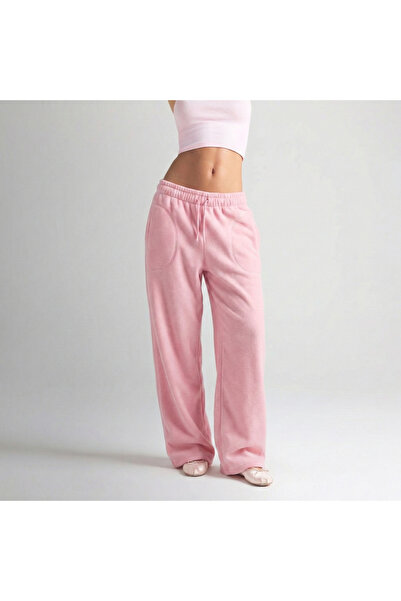 Nuzrk kids POLAR Kadın PEMBE Büyük Beden Baggy Bol Kesim Kalın Kumaş Eşofman ...