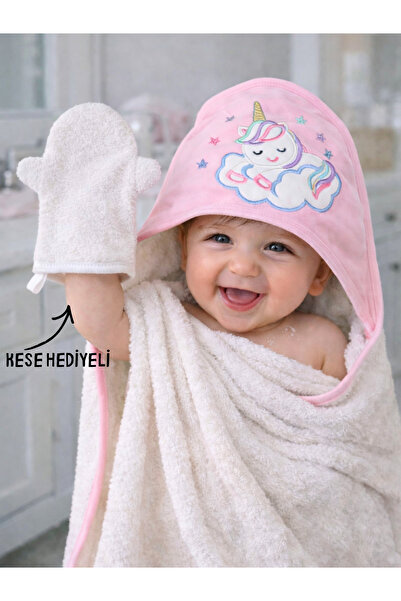 Tomuycuk 100% Cotton Hooded & Embroidered Baby Bath Towel - Soft & Water Abso...