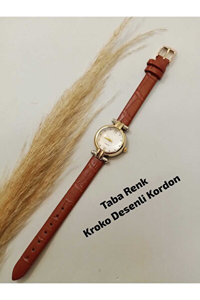 Ricardo Minimal Stylish Design - Tan Color Strap - Gold Case - Women's Wristw...